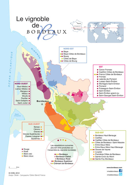 Carte élaborée par le CIVB