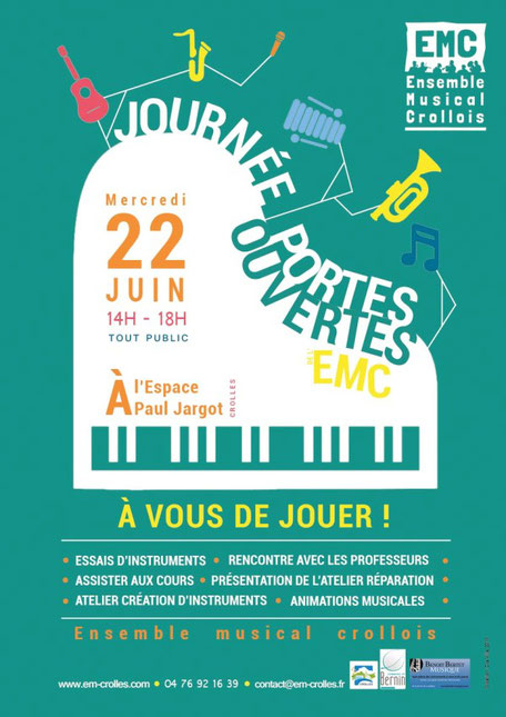 ecole de musique emc crolles-gresivaudan : journée portes ouvertes de juin 2016