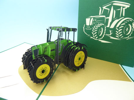 Carte pop-up Tracteur