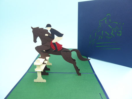 carte pop-up équitation sport équestre et course hippique