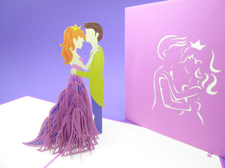 Carte Pop-Up  3D Princesse