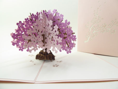 Carte pop-up cerisier sakura
