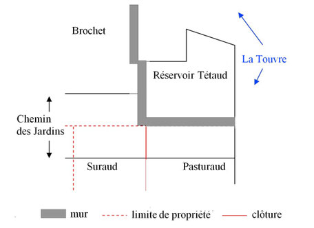 Transcription d'un croquis sommaire accompagnant la lettre