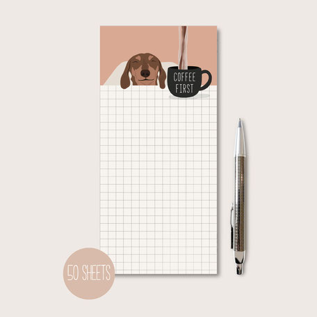 Notizblock Hunde Hundeliebe Notepad Notizen Dackel
