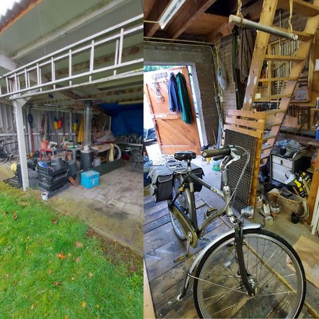 opruimhulp bij overvolle garage of overvolle overkapping-schuur