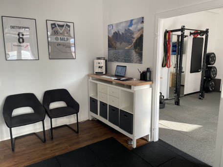 Empfangsbereich vom Fitnessstudio in der Heidelberg Weststadt
