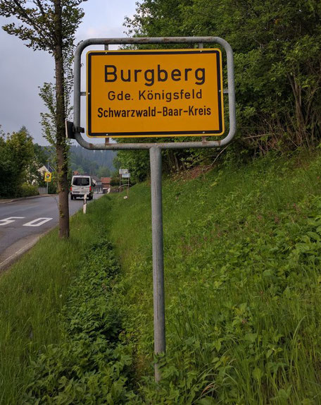 Ortschild Königsfeld Burgberg