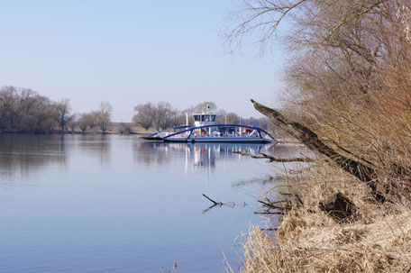 Die Fähre "Posching" zwischen Mariaposching und Stephansposching