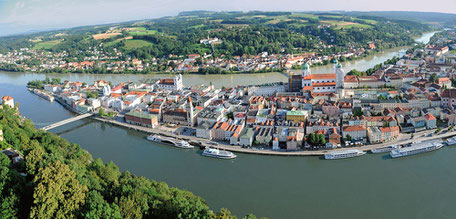 Luftaufnahme Passau, Foto: Passau