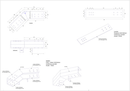 Fertigungsplan Stahlbauteile