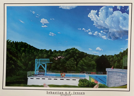 Gemälde Springboard von Sebastian A. F. Jensen