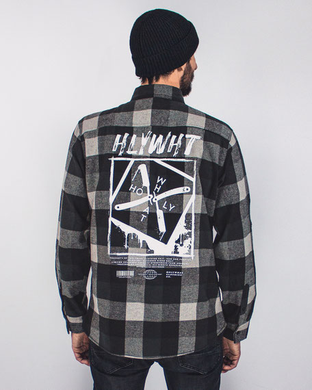 holywhat hlywht razorshirt streetwear flannel shirt flanell hemd grau handfinished - visit our online shop at this-is-holywhat.com