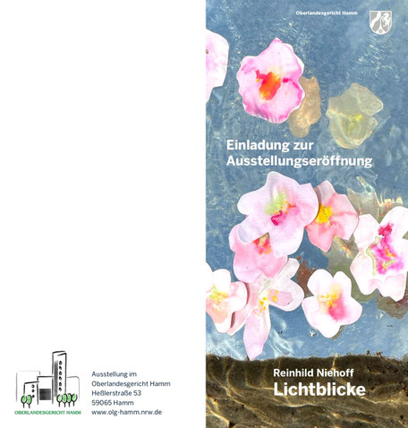 Im Oberlandesgericht Hamm stellt Reinhild Niehoff vom 9.9. bis zum 31.10 2025 in einer umfassenden Ausstellung ihre Arbeiten aus.