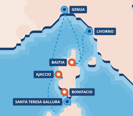 Moby Lines Routen Korsika 2025