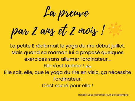 Témoignage : Yoga du rire en visio