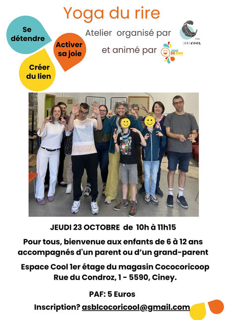 Yoga du rire inclusif à Ciney