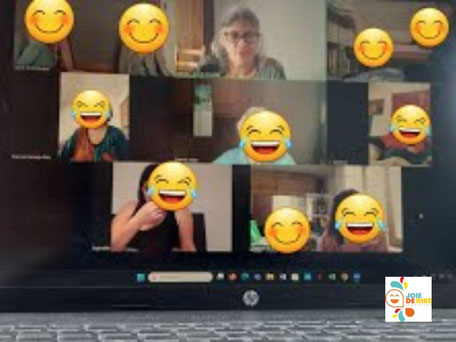 Yoga du rire en visioconférnce, un jeudi par mois