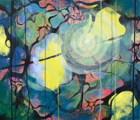 2023　「木漏れ日004」　F１０号　53×45.5cm　Acrylic on canvas