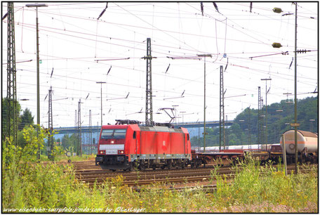 DB 186 338-0 mit einem GZ am Saarbrücker Rbf, 21.07.2016 