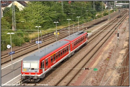 DB 628 470 mit einem Planmäßigen Halt in Burbach, 22.07.2018 