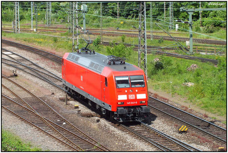 DB 145 041-0 am Saarbrücker Güterbahnhof, 30.05.2015 