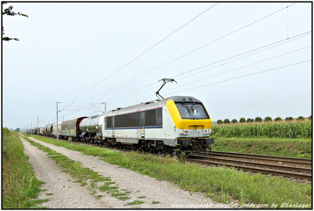 SNCB 1316 mit einem Güterzug in Hochfelden, 13.08.2017 