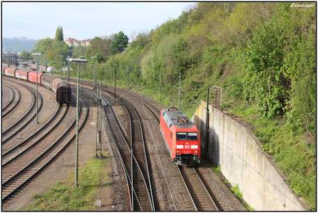 DB 152 148-3 am Saarbrücker Güterbahnhof, 06.05.2017 