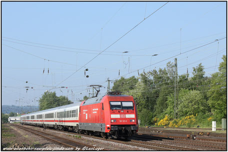 DB 101 121-2 mit einem IC 2059 nach Stuttgart, Homburg den 11.05.2018 