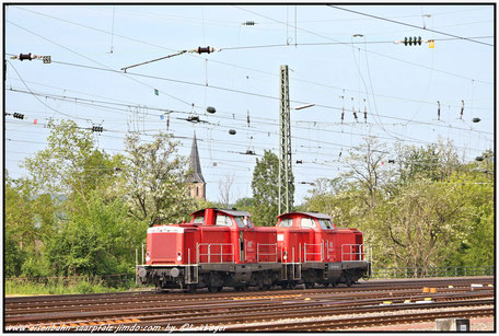 DB 212 298-4 und 212 265-3 beim rangieren am Saarbrücker Hbf, 25.05.2017 