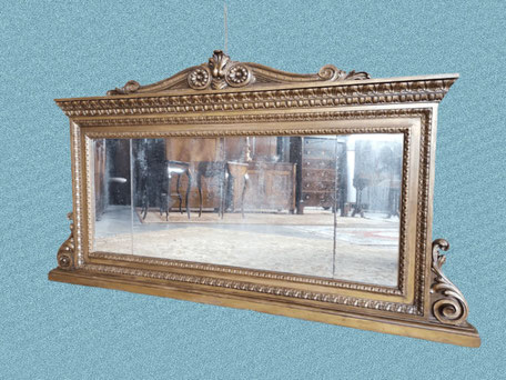 SPECCHIERA CAMINIERA DORATA EPOCA XIX SECOLO RESTAURATA