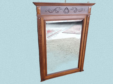 SPECCHIERA CAMINIERA IN NOCE ORIGINALE EPOCA XIX SECOLO RESTAURATA