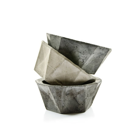 Geometric Concrete Bowl Planter By PASiNGA