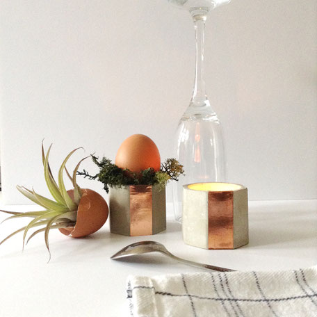 Concrete Copper Easter Table Setting by PASiNGA