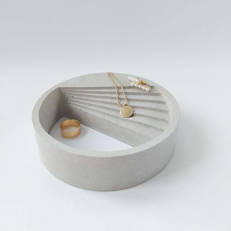 Geometric Concrete Circle Stairs Sculpture Styling Prop by PASiNGA