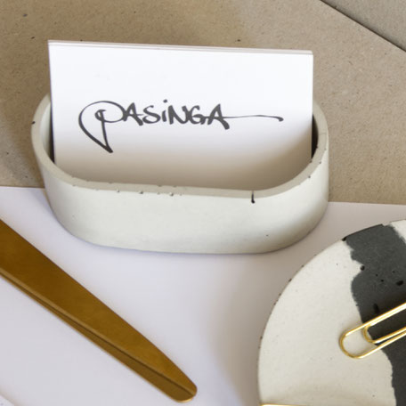 Concrete Trinket Dish or Business Card Holder By PASiNGA