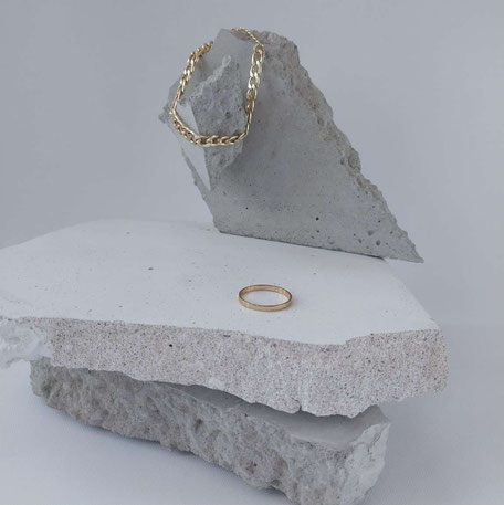 White and grey chiseled concrete stone props by PASiNGA