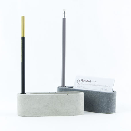 Minimal Concrete Business Card And Pen Stand by PASiNGA