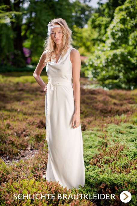schlichtes Bio Brautkleid "Mondenwind" 