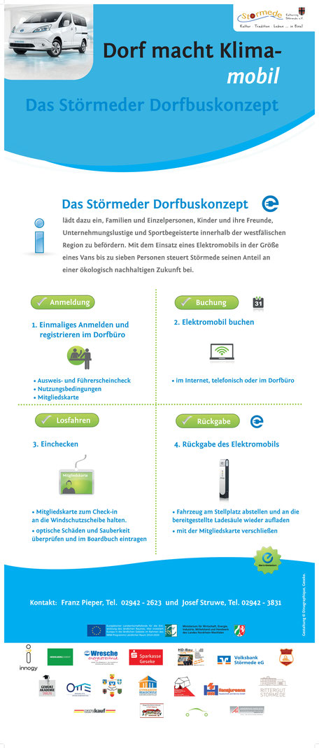 Erklärung zur Nutzung und Buchung der Fahrzeuge