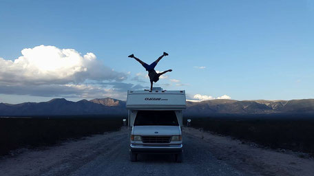 Pancho Libre Performer doing crazy circus tricks for fun