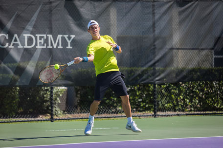 Kei Nishikori practicing at IMG Academy