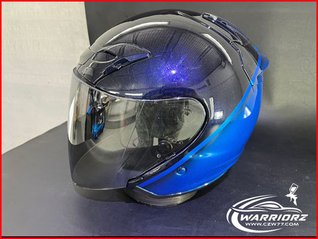 カスタムペイント ヘルメット,ヘルメット塗装,キャンディー塗装, グラデーション塗装