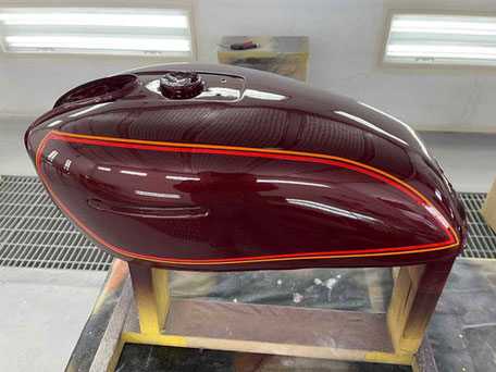 カスタムペイントバイク旧車,スズキGS400,純正塗装,レストア