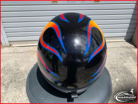 カスタムペイント ヘルメット,ヘルメット塗装,フレイムス,ファイヤーパターン