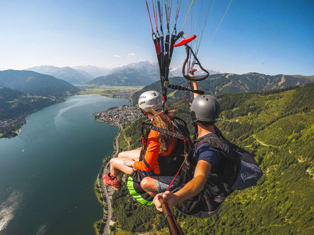 Tandem flight above Zell am See