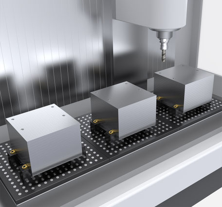 Fräsen 3 Achsen, Senkerodieren, Nullpunkt-Spannsystem für Fräsen