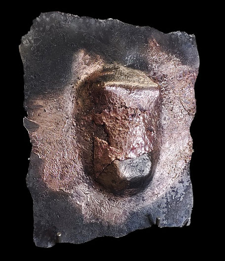 mascara CU cobre sobre Fe hierro forjado