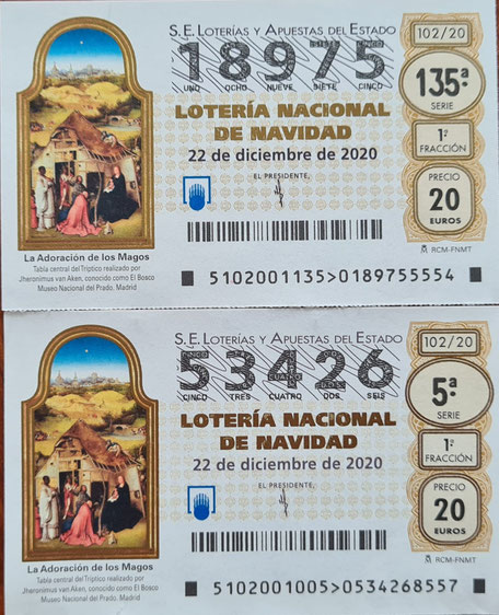 Lotería de navidad 2020 - Asociación Adissur