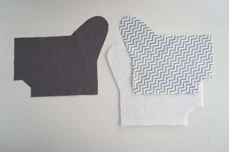 Schnittteile Scherentasche, Volumenvlies