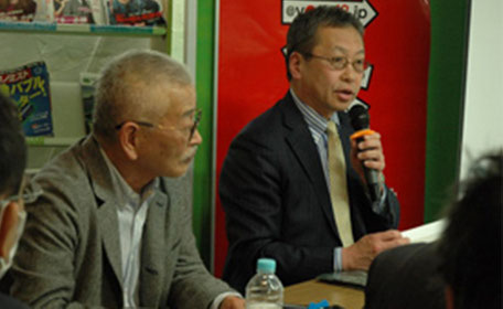 里見喜久夫さん、小林誠さん